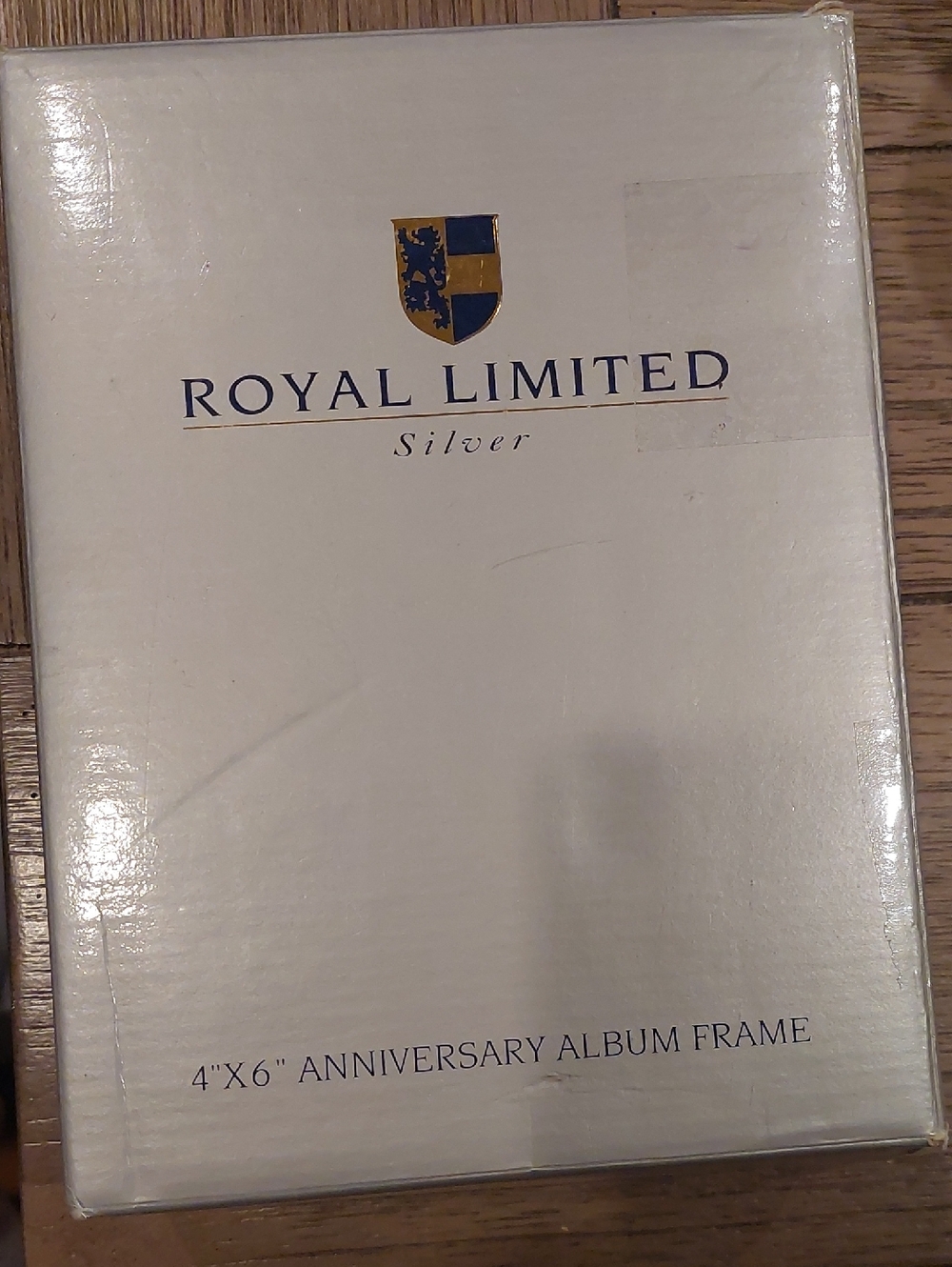 Royal Limited Silver 4x6 Anniversary Album Frame - Cream/Gold/Blue